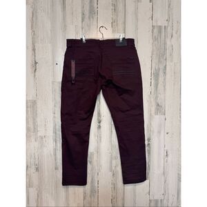 Nick Danger Men’s Burgundy Slim Fit Pants Sz 36x30 — Casual Stretch Trousers